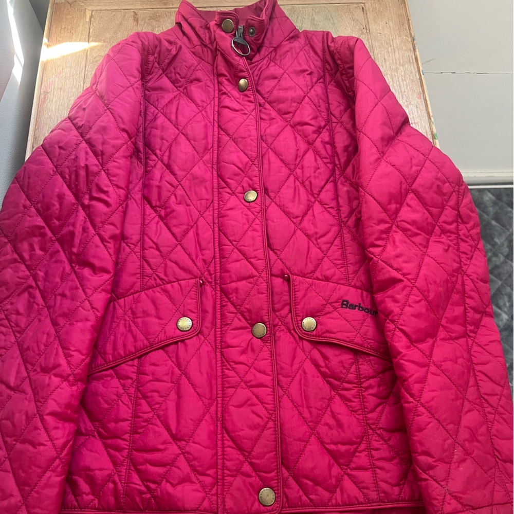 Girls Quilted Jacket - Red
